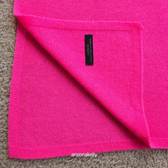 Rare Cashmere HOT PINK "Neon Azalea" J. Crew Collection - Picture 14 of 16